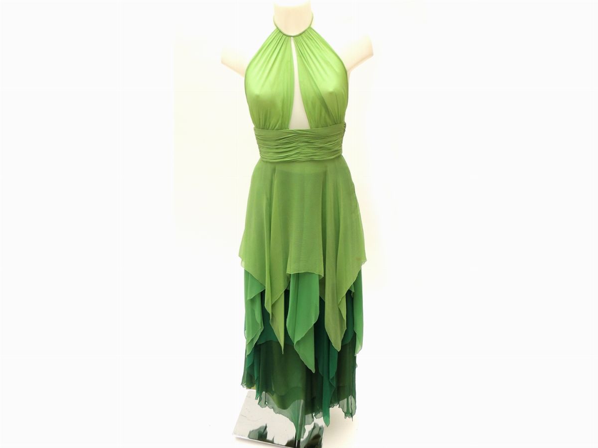 Due Abiti in Seta e Organza Verde