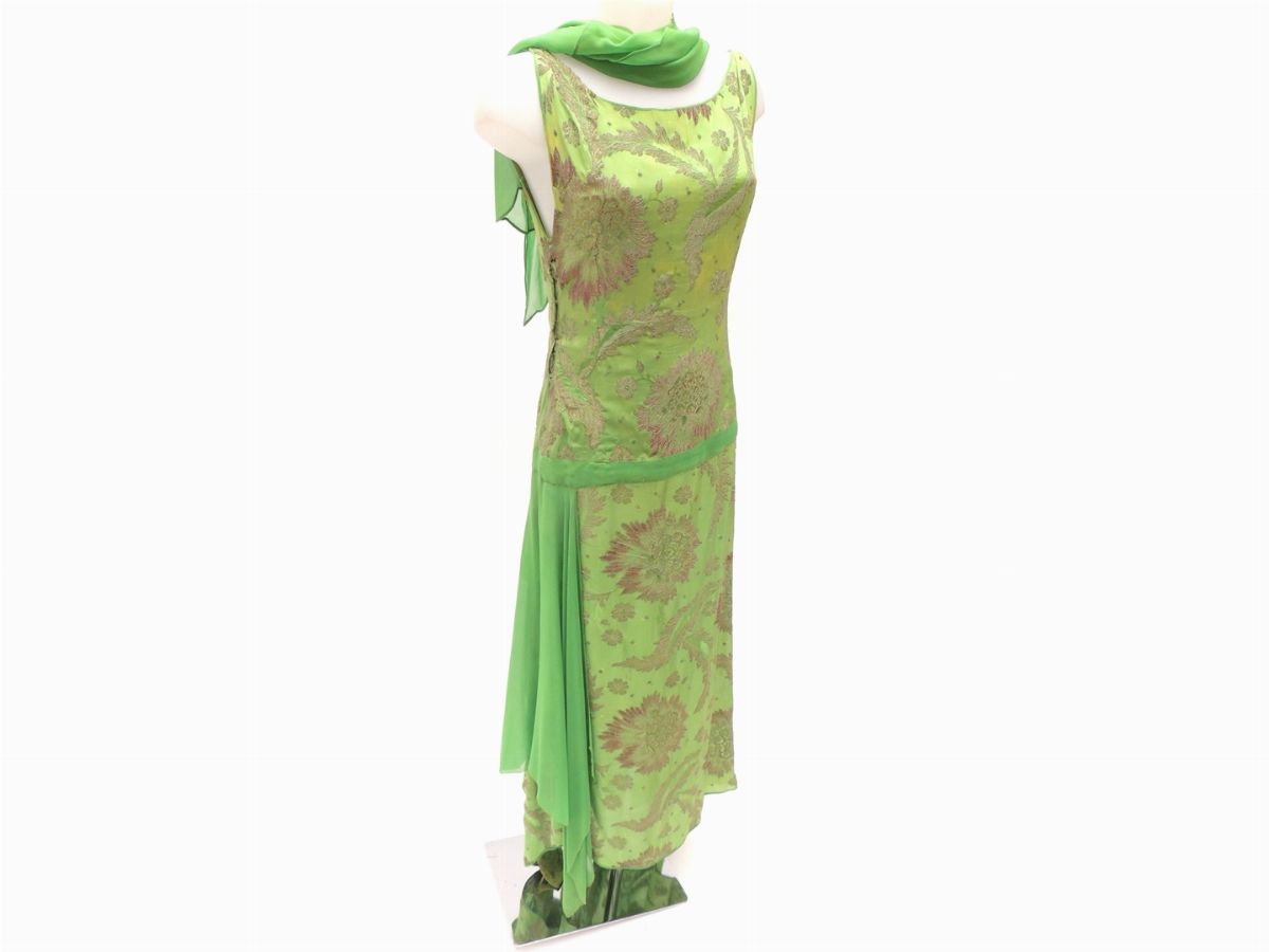 Due Abiti in Seta e Organza Verde