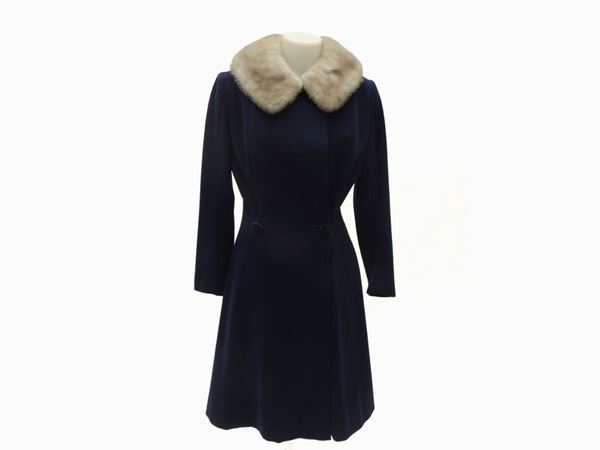 Blue wool coat