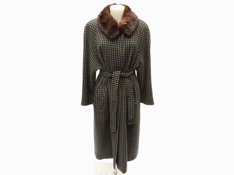 Cappotto in Lana a Quadretti, Acquascutum