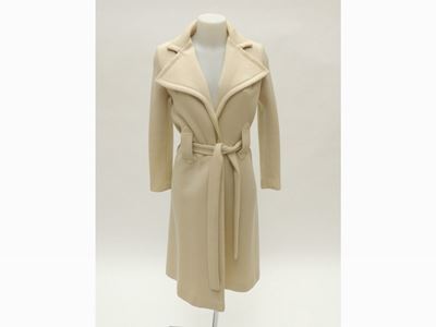 Cappotto Trequarti in Jersey Beige