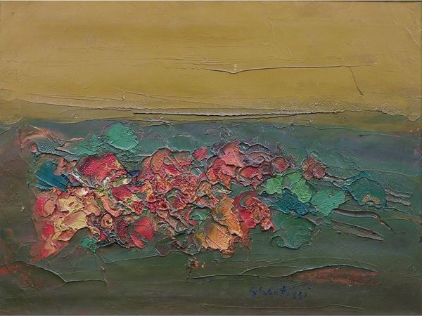 Sergio Scatizzi - Red Flowers 1967