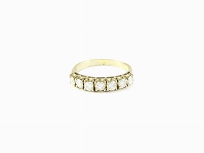 Anello a Fedina in Oro Bianco con Diamanti