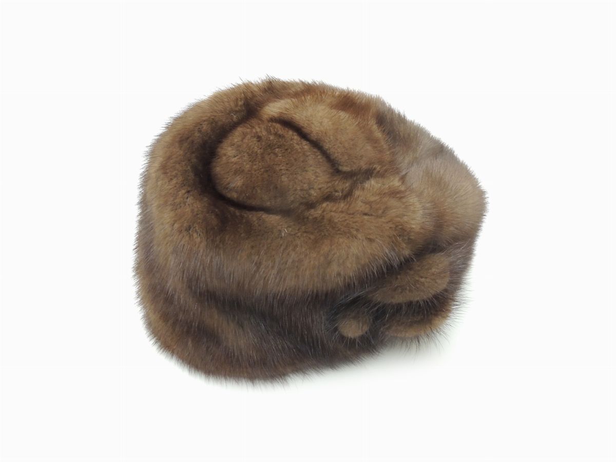 Cappotto e Cappello in Visone Marrone