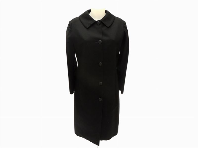 Cappotto Trequarti in Lana Nera