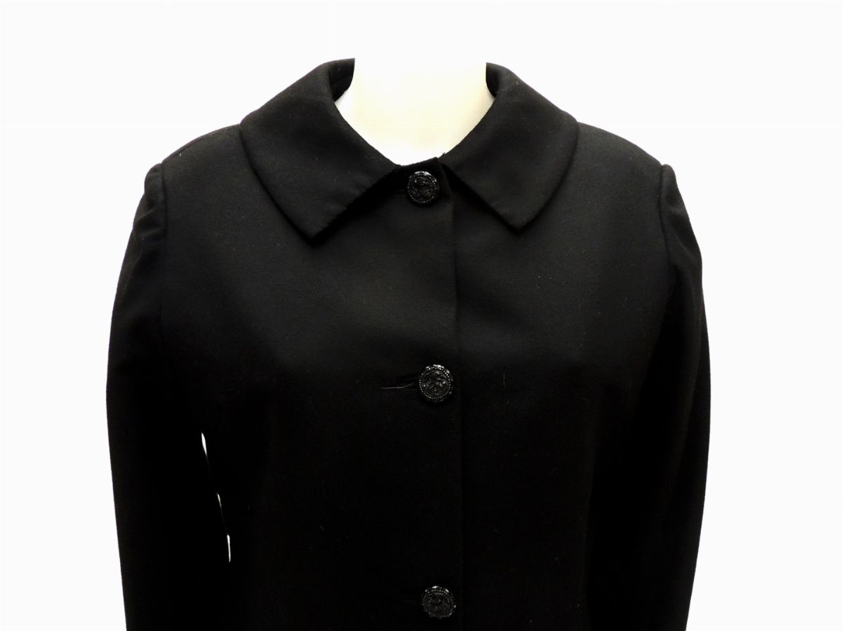 Cappotto Trequarti in Lana Nera