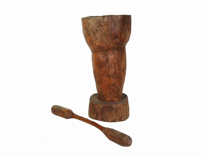 Grande Mortaio in Legno Esotico