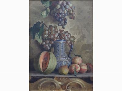 Natura Morta con Frutta e Vaso