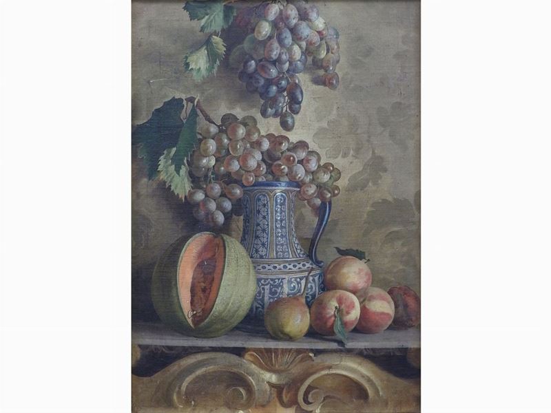 Natura Morta con Frutta e Vaso