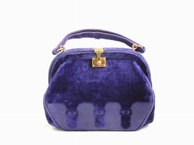 Borsa a Mano in Velluto Viola, Roberta di Camerino