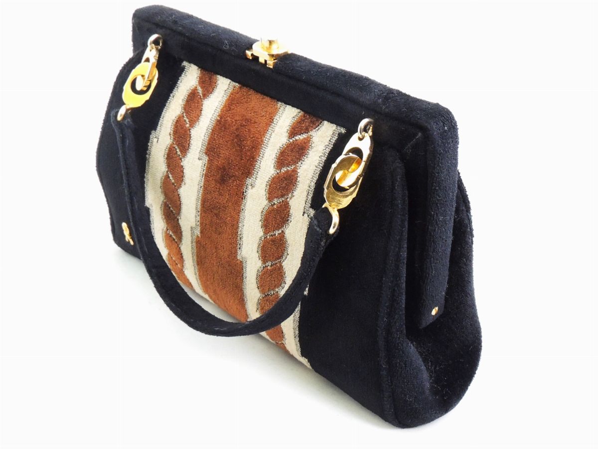 Borsa a Mano in Velluto Nero, Roberta di Camerino
