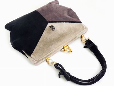 Borsa a Mano in Velluto Tricolore, Roberta di Camerino