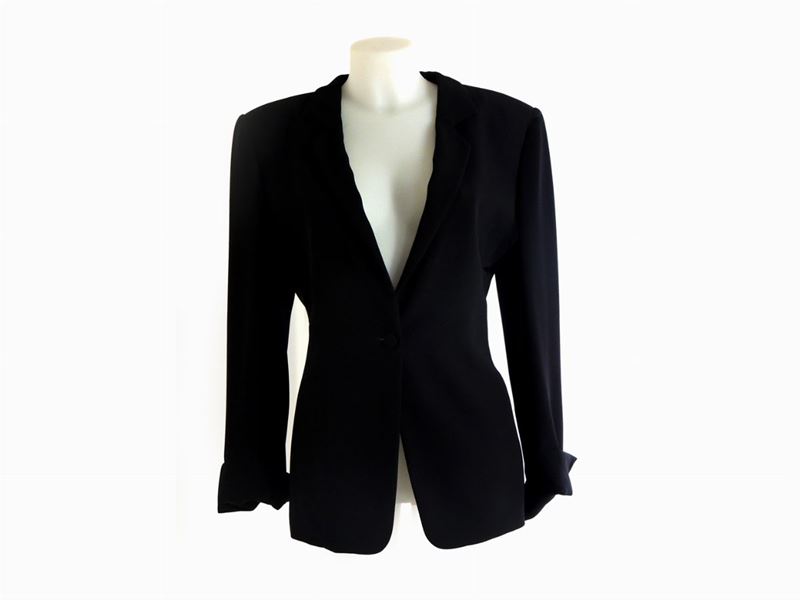 Giacca in Viscosa Nera, Giorgio Armani