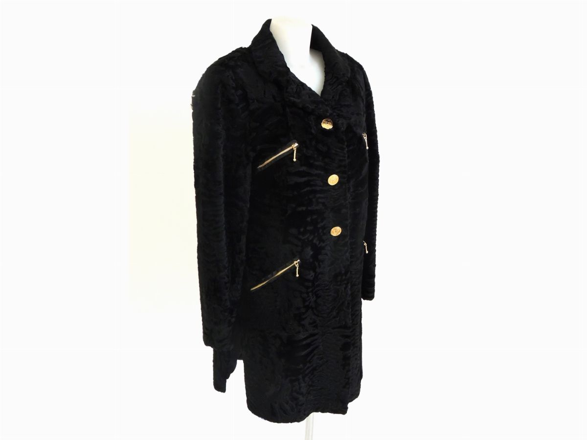 Cappotto in Astrakan Nero