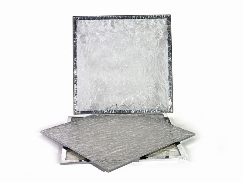 Serie di Dodici Sottopiatti Quadrati in Plexiglas