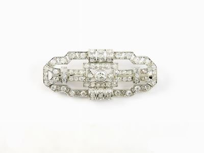Spilla in Platino e Diamanti