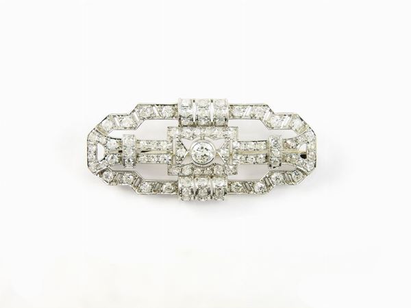 Platinum brooch with diamonds  (France, Twenties)  - Auction Watches and Jewels - I - I - Maison Bibelot - Casa d'Aste Firenze - Milano