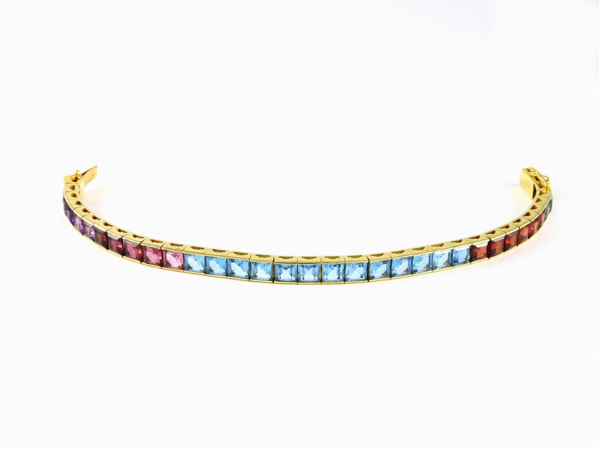 Bracciale in Oro Giallo con Pietre Semipreziose
