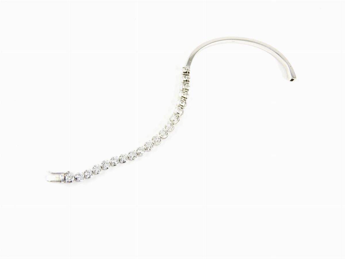 Bracciale in Oro Bianco e Diamanti