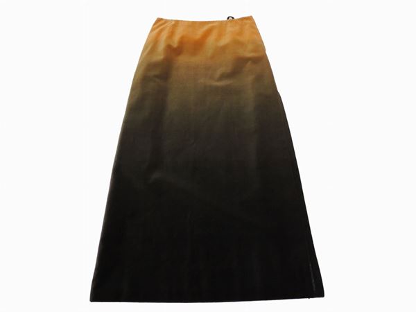 Gradient velvet skirt
