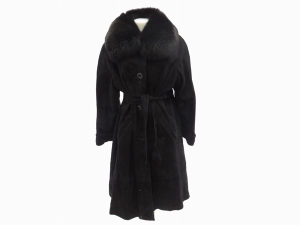 Black suede coat, Creazioni Pelle Florence