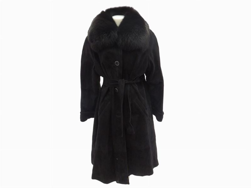 Cappotto in Camoscio Nero, Creazioni Pelle Florence