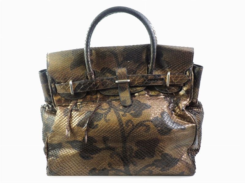 Borsa in Pitone Dipinto, Mauro Volponi