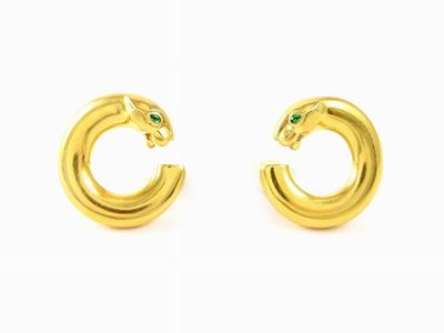 Orecchini Cartier in Oro Giallo con Smeraldi