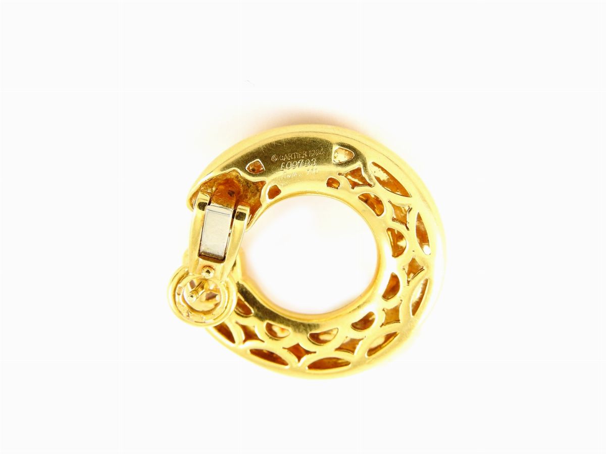 Orecchini Cartier in Oro Giallo con Smeraldi