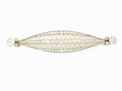 Spilla in Oro Giallo e Bianco con Diamanti