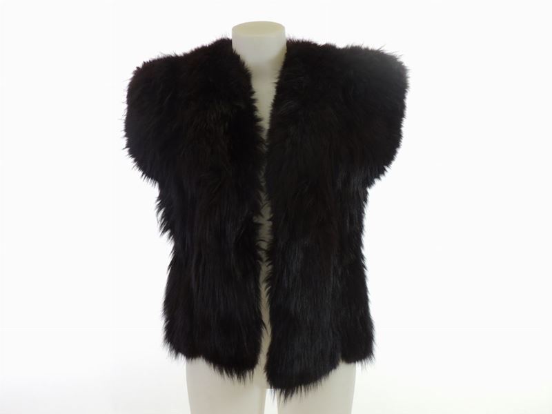 Gilet in Pelliccia di Volpe Nera, Miguel Caracas