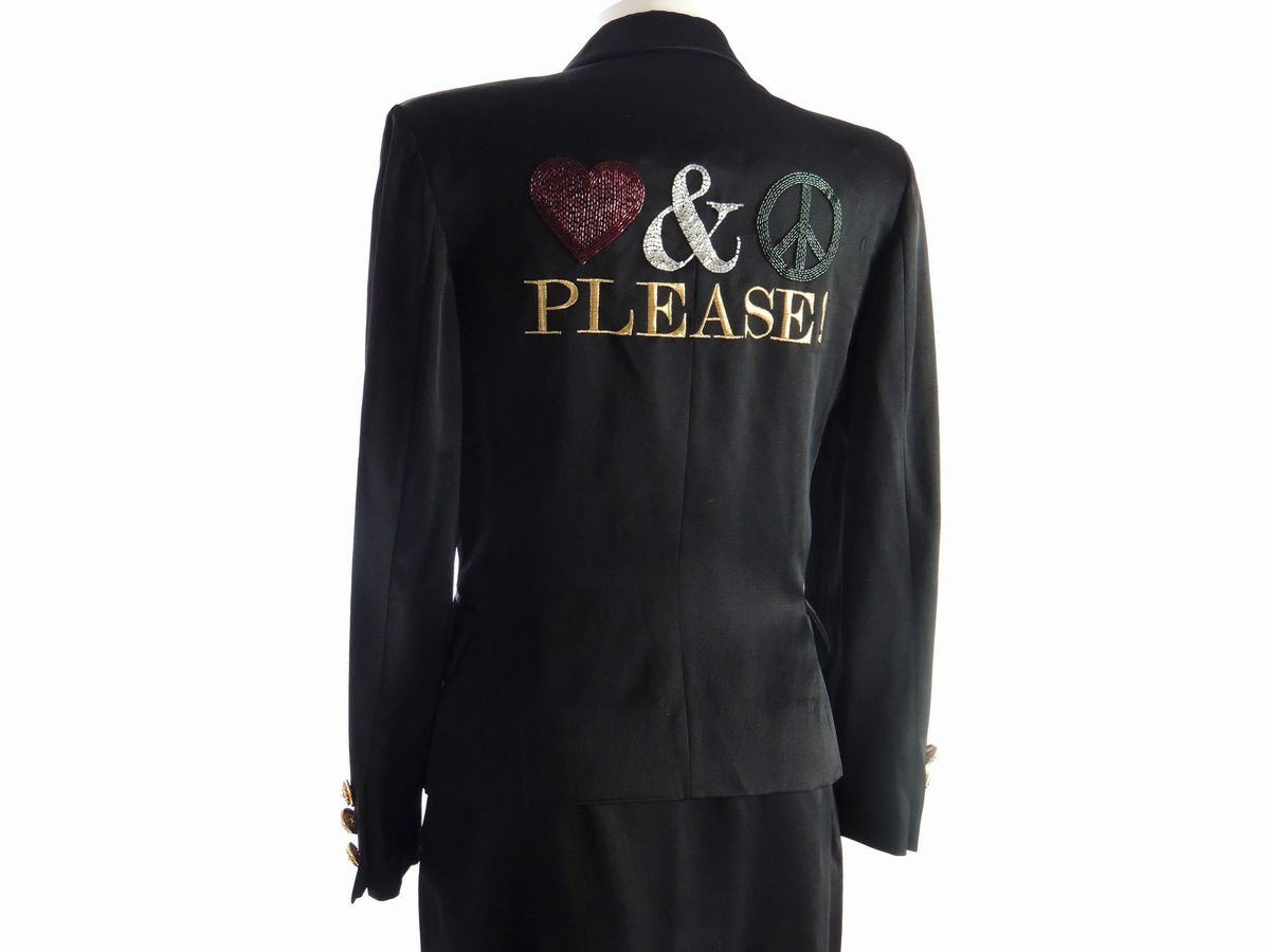 Completo in Lana Nera, Moschino Couture