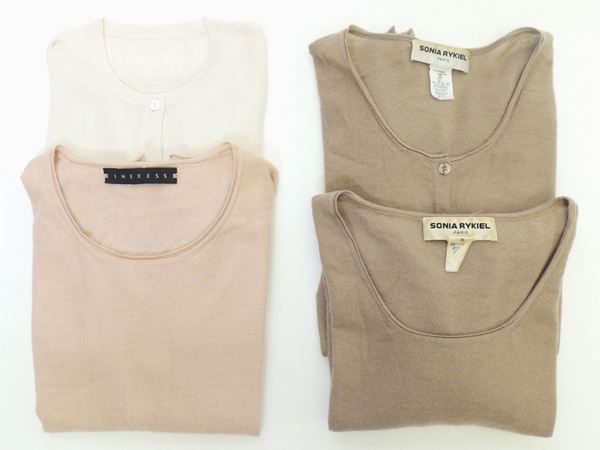 Four cashmere sweaters