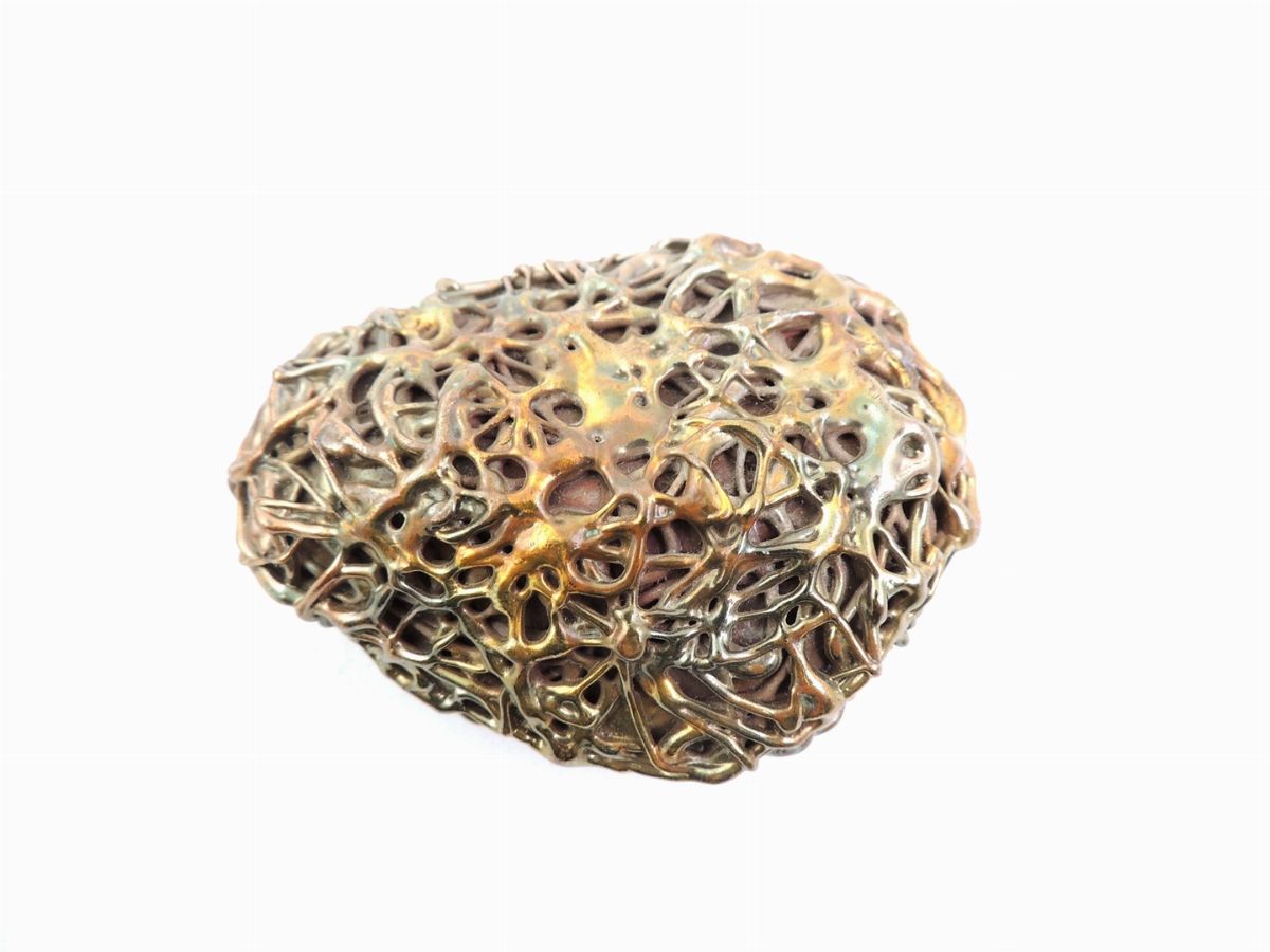 Tre Spille "sasso" in Resina Dorata, Giorgio Vigna