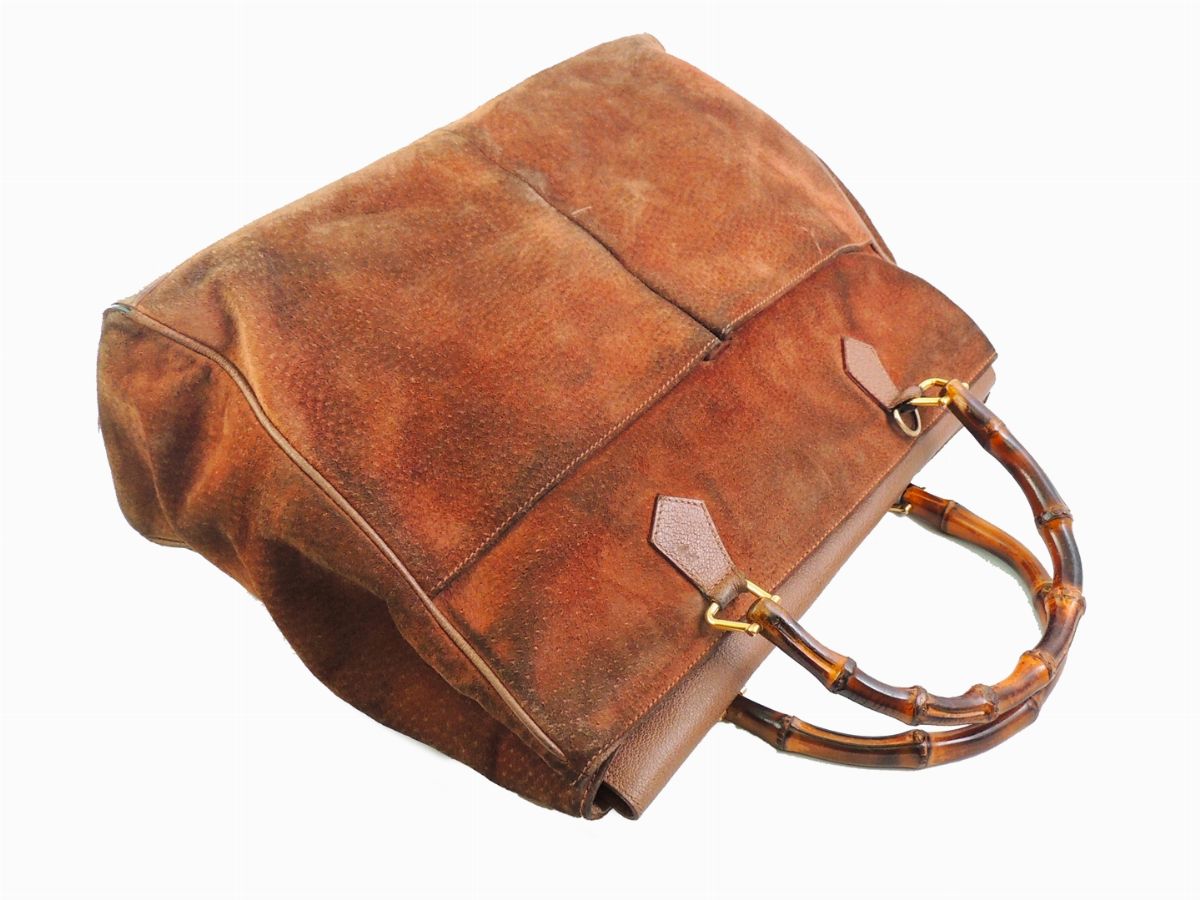 Borsa in Camoscio Marrone, Gucci
