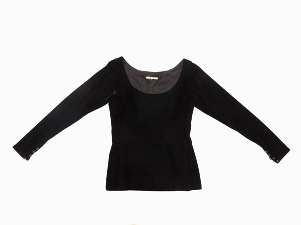 Black velvet shirt, Yves Saint Laurent