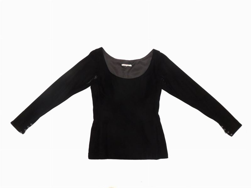 Corpetto in Velluto Nero, Yves Saint Laurent