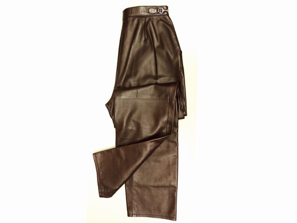 Brown leather trouser, Gucci