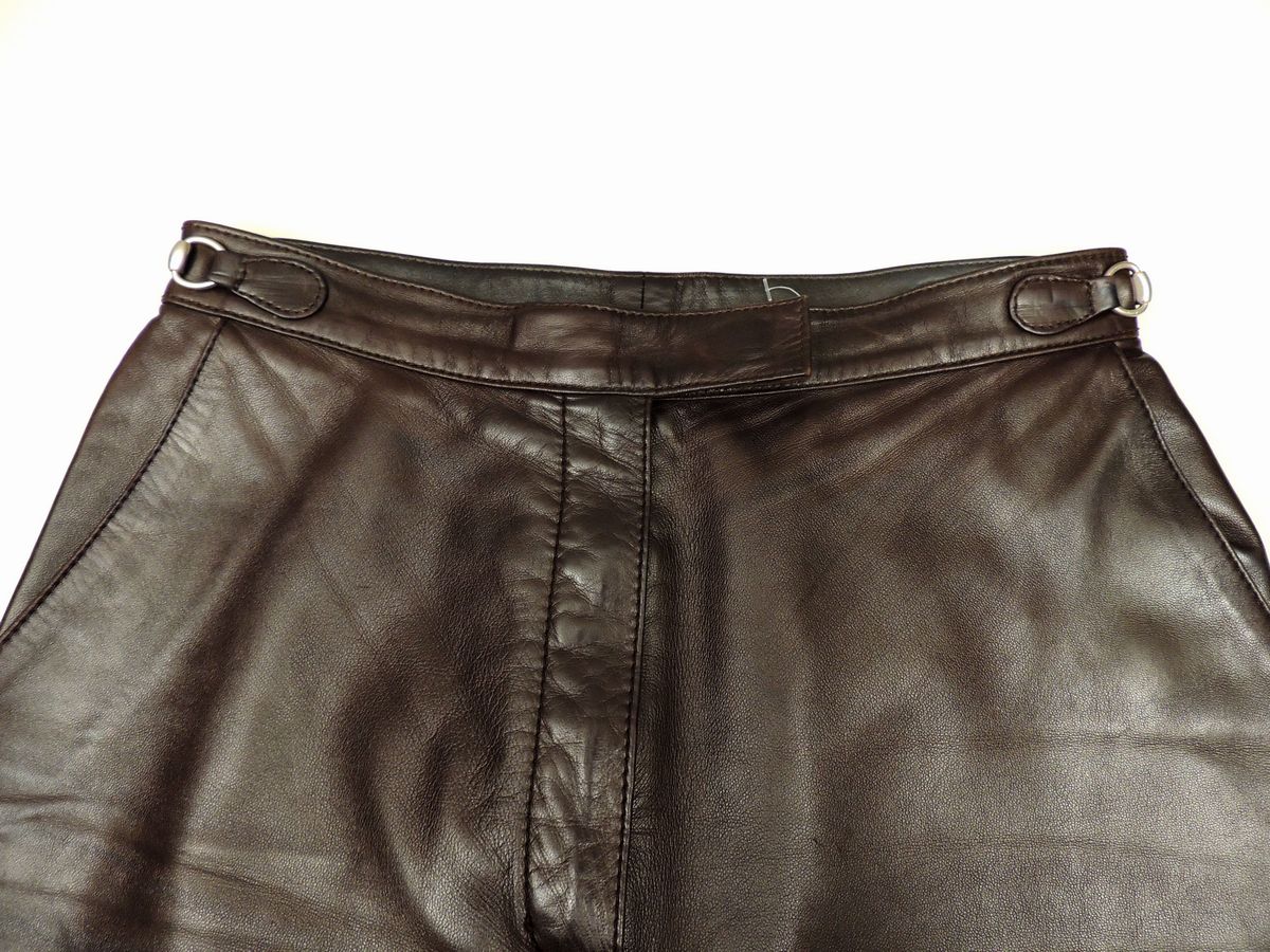 Pantalone in Pelle Marrone, Gucci