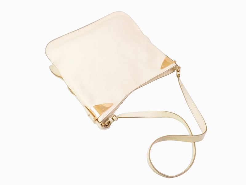 Borsa a Tracolla in Pelle Bianca, Salvatore Ferragamo