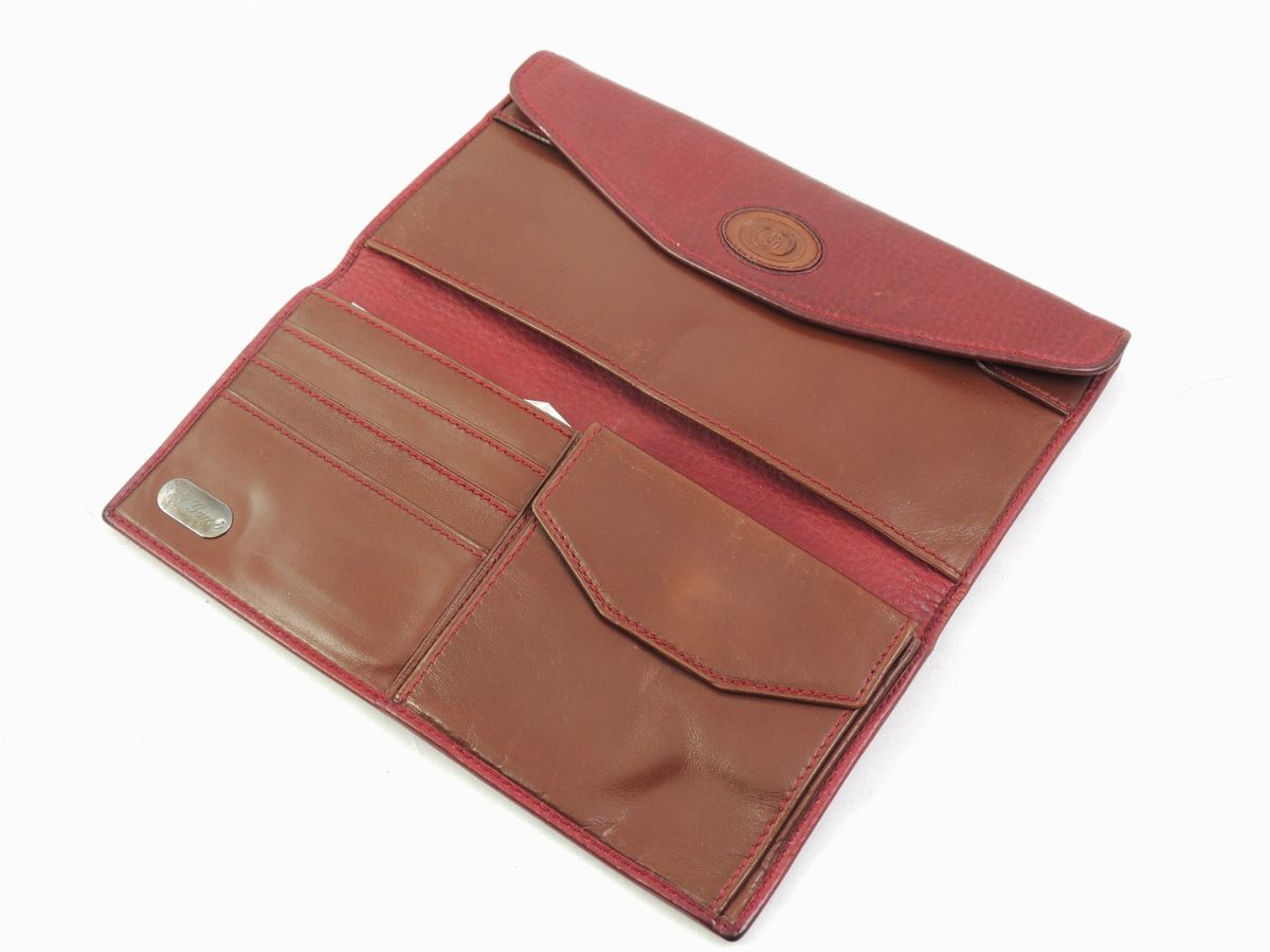 Portafoglio in Pelle Bordeaux, Gucci