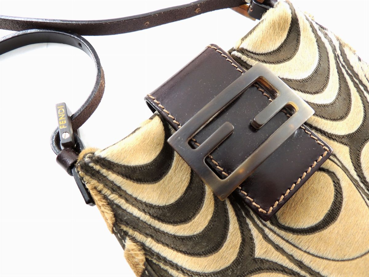 Mini Borsetta in Cavallino e Pelle, Fendi