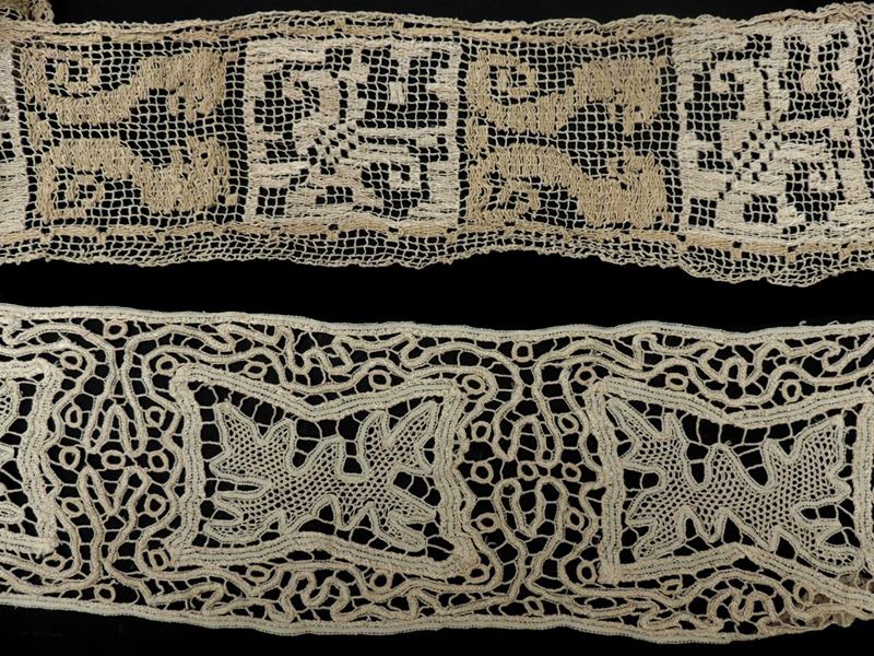 Balza e Stola per Paramento in Cotone Ecrù Ricamato