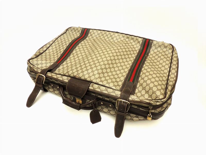 Valigia Semirigida in Tela Monogram, Gucci
