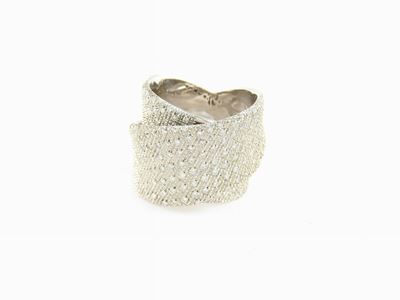 Anello Pasquale Bruni in Oro Bianco Satinato e Diamanti