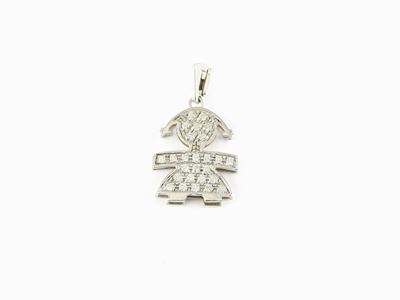 Pendente le Bebé in Oro Bianco e Diamanti