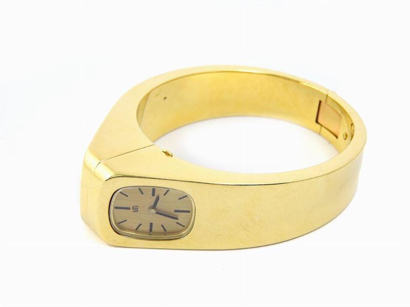 Raro Bracciale Orologio Uti per Fasano da Donna in Oro Giallo