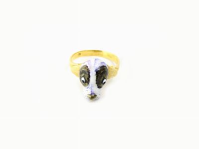 Anello Animalier in Oro Giallo e Smalti Policromi