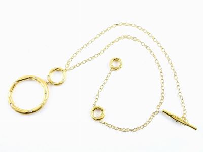 Girocollo Calgaro in Oro Giallo Satinato e Diamanti