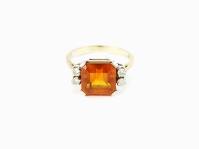 Anello in Oro Bianco, Diamanti e Quarzo Madera